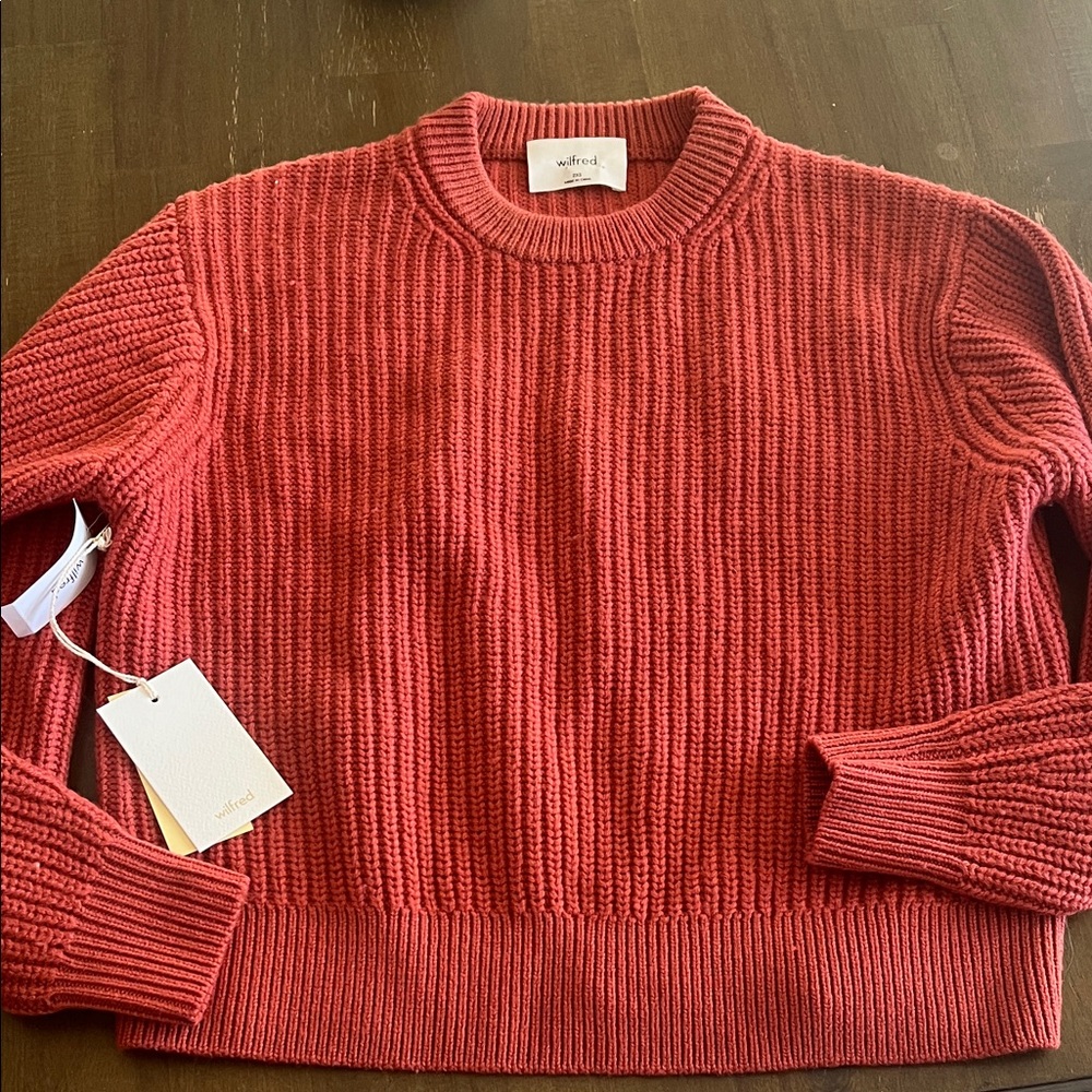 Wilfred Vibrant rose Crew Neck Sweater new xxs oversized